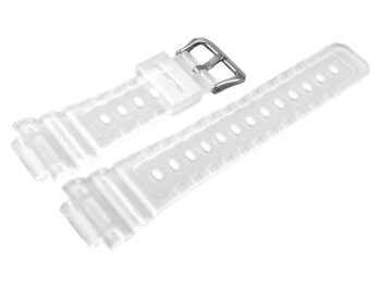 Bracelet de rechange Casio résine blanc transparent pour DW-5600LS-7