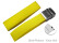 Bracelet montre à dégagement rapide à déployante silicone Modèle Stripes jaune 18mm 20mm 22mm 24mm