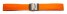 Bracelet montre à dégagement rapide à déployante silicone Modèle Stripes orange 18mm 20mm 22mm 24mm
