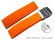 Bracelet montre à dégagement rapide à déployante silicone Modèle Stripes orange 18mm 20mm 22mm 24mm