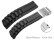 Bracelet montre à dégagement rapide silicone Modèle Vague noir 16mm 18mm 20mm 22mm 24mm