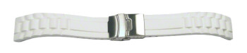 Bracelet montre à dégagement rapide silicone Modèle Vague blanc 16mm 18mm 20mm 22mm 24mm