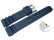 Bracelet montre à dégagement rapide en PVC pour les montres de plongées bleu 18mm 20mm 22mm 24mm