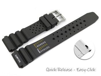 Bracelet montre à dégagement rapide en Silicone pour les montres de plongées gris 18mm 20mm 22mm 24mm