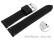 Bracelet montre à dégagement rapide noir coutures blanches en silicone 18mm 20mm 22mm 24mm