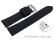 Bracelet montre à dégagement rapide noir avec coutures bleu en silicone 18mm 20mm 22mm 24mm
