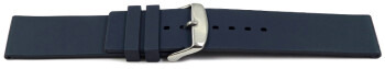 Bracelet montre à dégagement rapide silicone plat bleu foncé 18mm 20mm 22mm