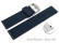 Bracelet montre à dégagement rapide silicone plat bleu foncé 18mm 20mm 22mm