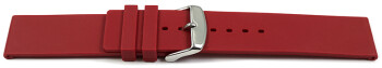 Bracelet montre à dégagement rapide silicone plat rouge 18mm 20mm 22mm