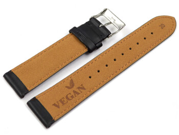Bracelet de montre VEGAN en grain noir...