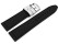 Bracelet de montre hybride silicone et cuir blanc-noir 18mm 20mm 22mm