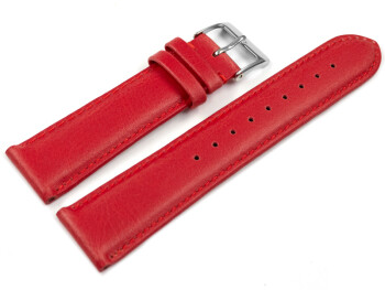 Bracelet de montre VEGAN en grain rouge légèrement rembourré 12-22 mm