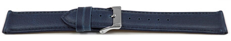 Bracelet de montre VEGAN en grain bleu légèrement rembourré 12-22 mm