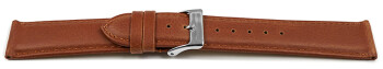 Bracelet de montre VEGAN en grain marron clair légèrement rembourré 12-22 mm