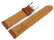 Bracelet de montre VEGAN en grain marron clair légèrement rembourré 12-22 mm