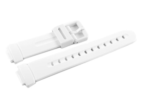Bracelet de montre Casio p. BG-169R, BG-169WV, résine, blanche, finition brillante
