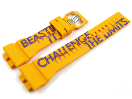 Bracelet montre Casio résine jaune orange...