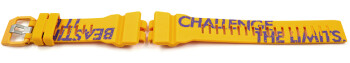 Bracelet montre Casio résine jaune orange GBA-800DG-9A avec des écritures