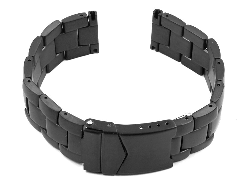 Bracelet montre en acier massif bicolore inoxydable 18mm à 24mm