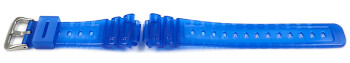 Bracelet de rechange Casio résine bleu transparent...
