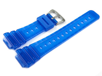 Bracelet de rechange Casio résine bleu transparent...