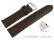 Bracelet de montre à dégagement rapide en cuir perforé two-colors noir-orange 18mm 20mm 22mm