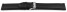 Bracelet de montre à dégagement rapide VEGAN en grain noir légèrement rembourré 12-22 mm