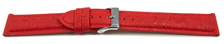 Bracelet montre à dégagement rapide VEGAN rembourré en liège rouge 14mm 16mm 18mm 20mm 22mm