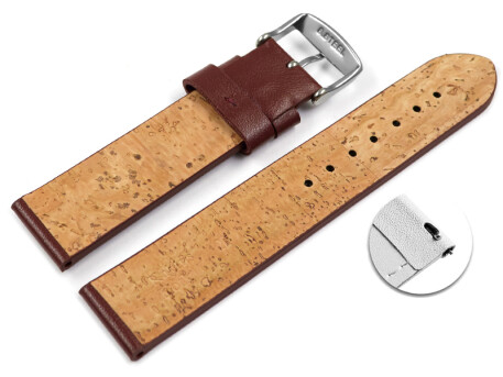 BINLUN - Bracelet Montre Cuir/silicone - Boucle Rapide - 14-22mm - Hybrid Confortable - Pour Smartwatch