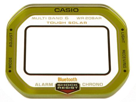 Verre de montre Casio bordure dorée pour...