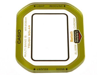 Verre de montre Casio bordure dorée pour...