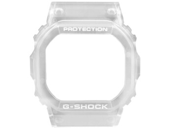 Casio G-Shock Lunette transparent écritures blanches DW-B5600G-7  Bezel de remplacement