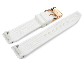 Bracelet montre Festina blanc F20611 boucle couleur or rose