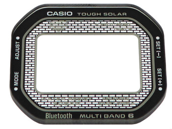 Verre de rechange Casio bordure noire GMW-B5000-1 verre de montre