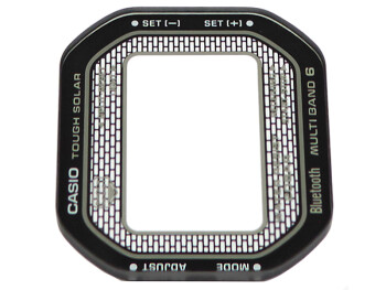 Verre de rechange Casio GMW-B5000D-1 verre minéral de montre bordure noire