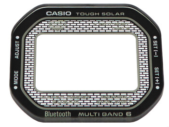Verre de rechange Casio GMW-B5000G-1 verre minéral de montre bordure noire