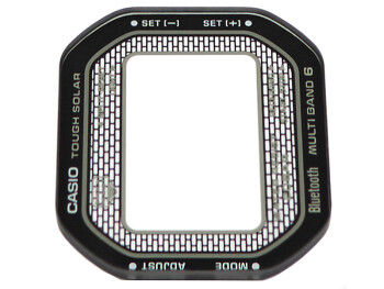 Verre de rechange Casio GMW-B5000G-1 verre minéral de montre bordure noire