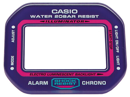 Verre de rechange Casio DW-5600TB-6 verre minéral avec bord de couleur violet