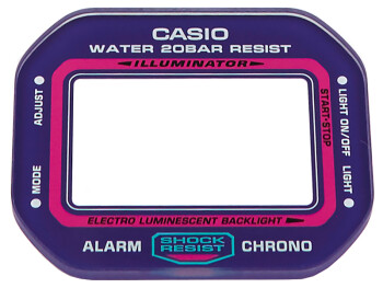 Verre de rechange Casio DW-5600TB-6 verre minéral avec bord de couleur violet