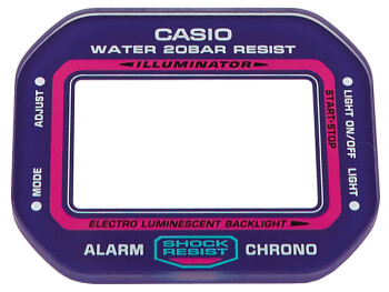 Verre de rechange Casio DW-5600TB-6 verre minéral avec bord de couleur violet