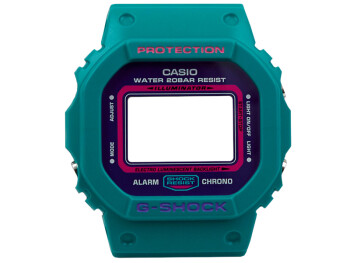 Boîtier de montre Casio G-Shock turquoise DW-5600TB-6 avec verre minéral