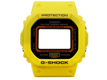 Boîtier de montre Casio G-Shock jaune DW-5600TB-1 avec verre minéral