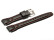 Bracelet de montre Casio p.AQF-102WL-4, cuir, noir,couture rouge