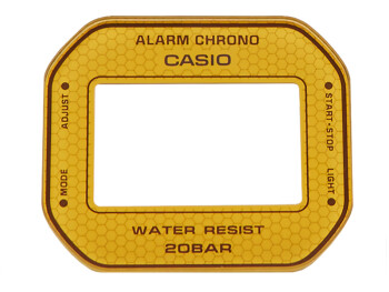 Verre de montre Casio DW-5600SLC-9V verre minéral avec bord jaune doré