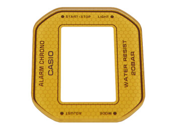Verre de montre Casio DW-5600SLC-9V verre minéral avec bord jaune doré