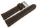 Bracelet montre cuir lisse marron foncé wN 18mm 20mm 22mm 24mm 26mm 28mm