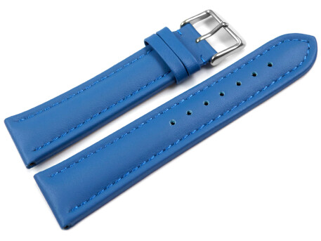 Bracelet montre cuir lisse bleu 18mm 20mm 22mm 24mm 26mm...