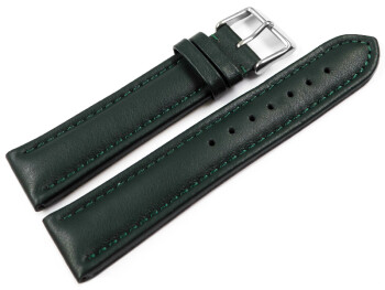 Bracelet montre cuir lisse vert foncé 18mm 20mm 22mm 24mm 26mm 28mm