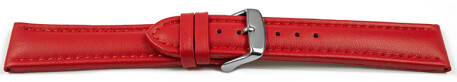 Bracelet montre cuir lisse rouge 18mm 20mm 22mm 24mm 26mm 28mm