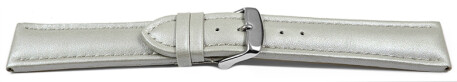 Bracelet montre cuir lisse gris clair 18mm 20mm 22mm 24mm 26mm 28mm